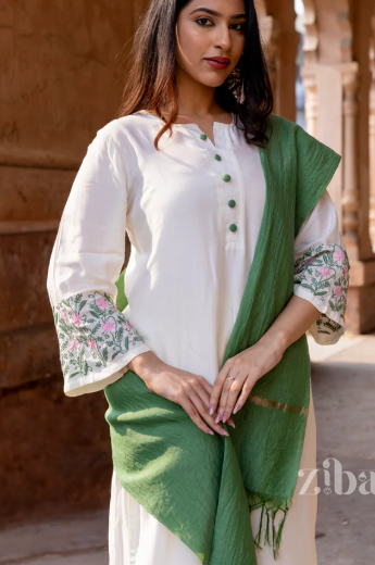 Muslin Yellow Suit Set