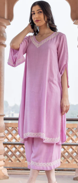Rayon Lavendar Suit Set