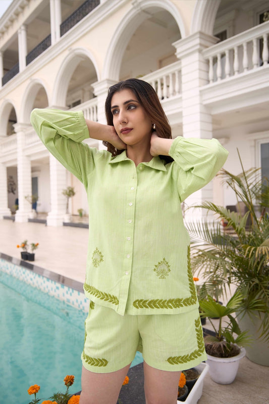 Rayon Green Cord Set