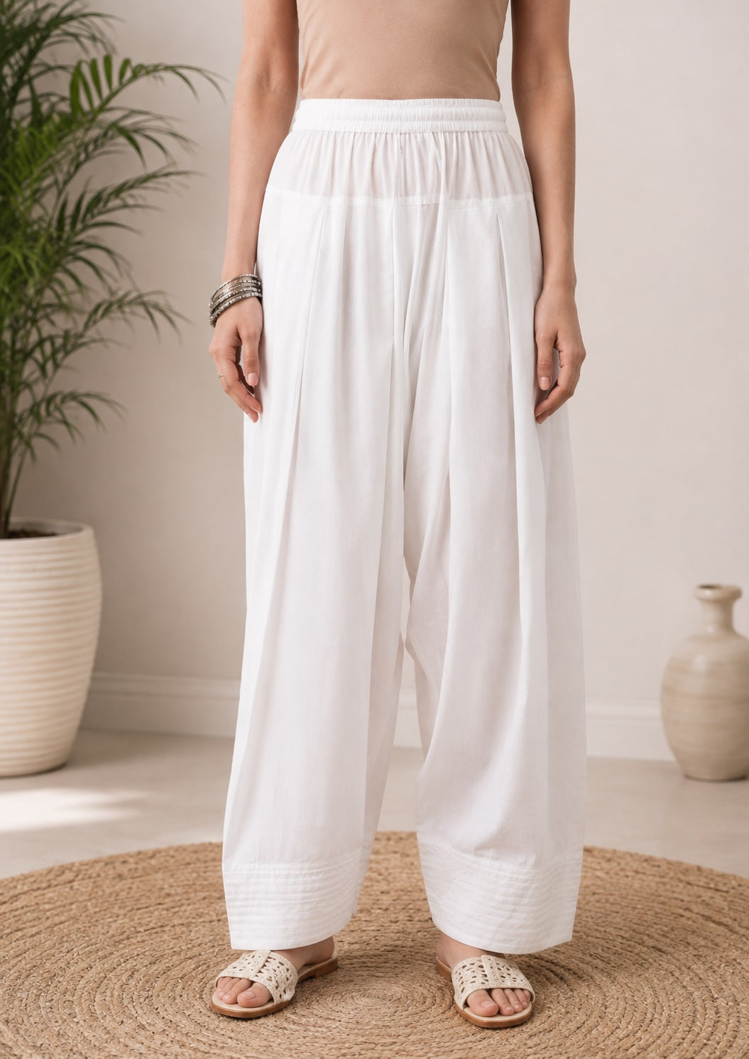 White Cotton Farsi Salwar