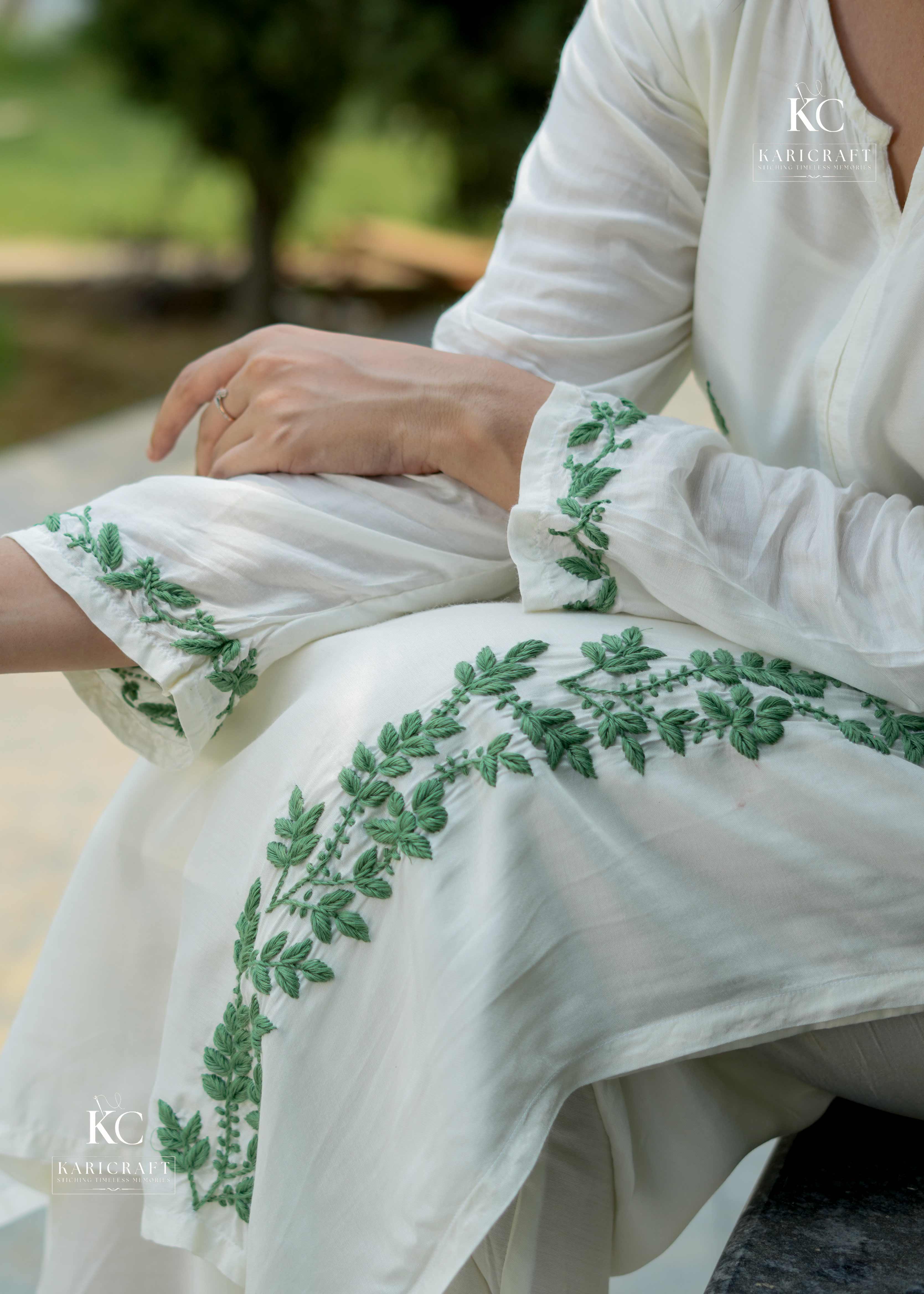 2-piece Muslin coord set laid flat – KariCraft handmade womenswear