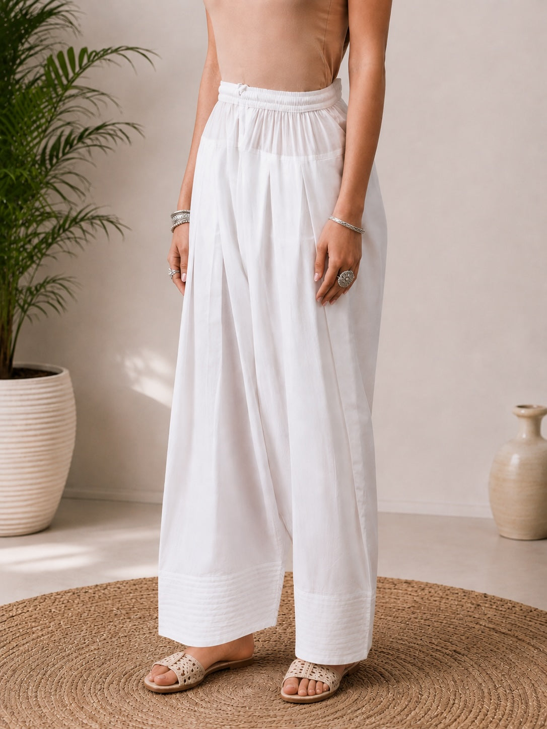 White Cotton Farsi Salwar