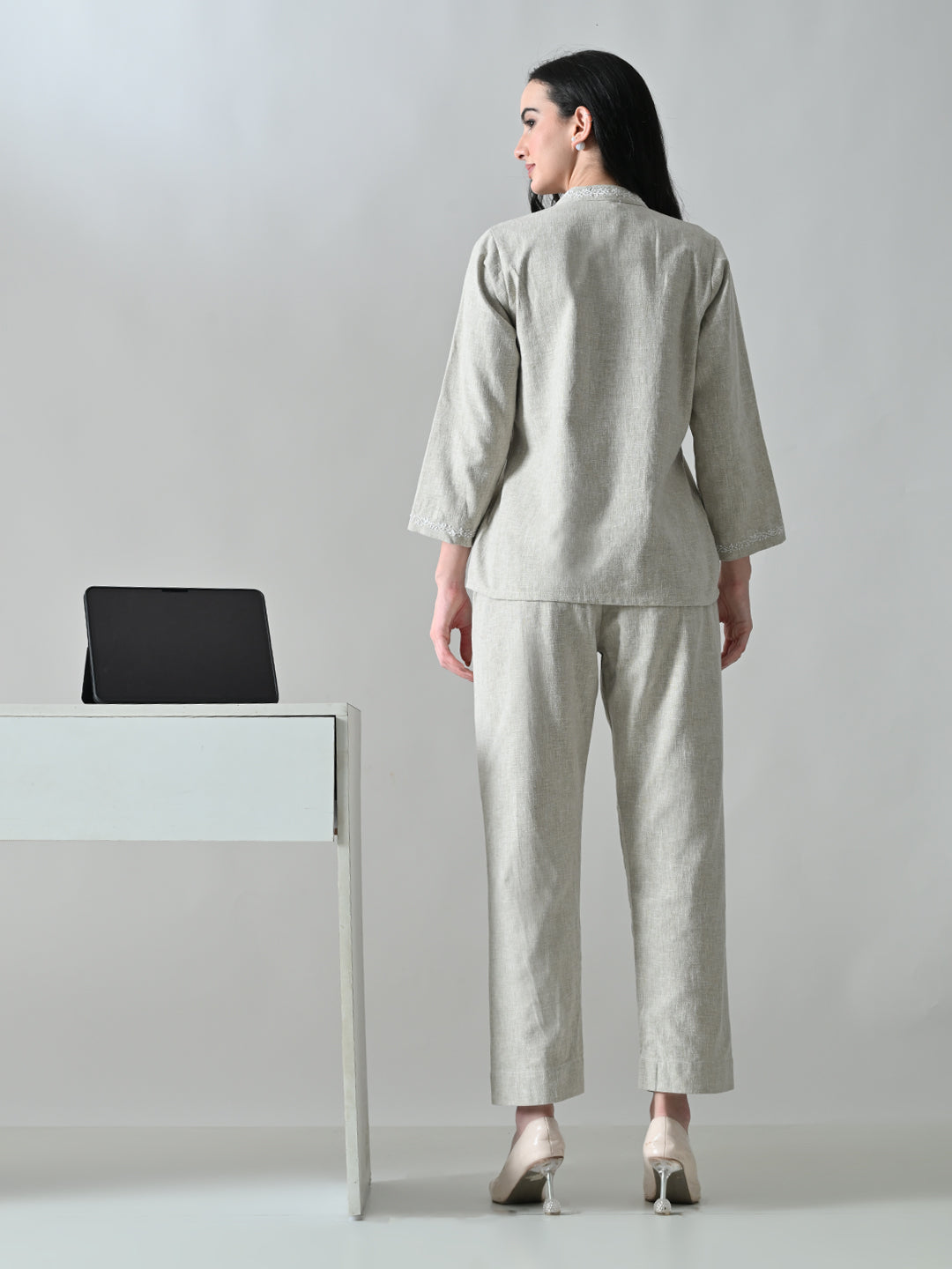 Linen Trouser- Beige