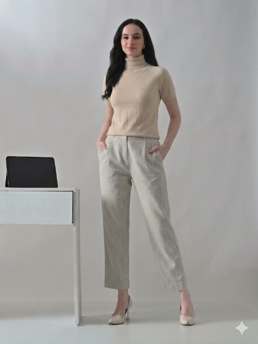 Linen Trouser- Beige