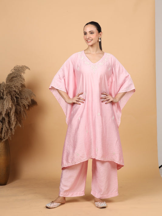 Chanderi Cord Set Pink