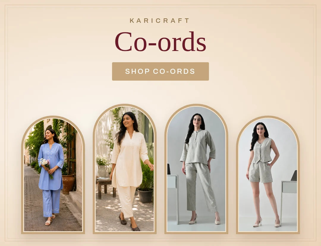 Karicraft chikankari co-ord sets